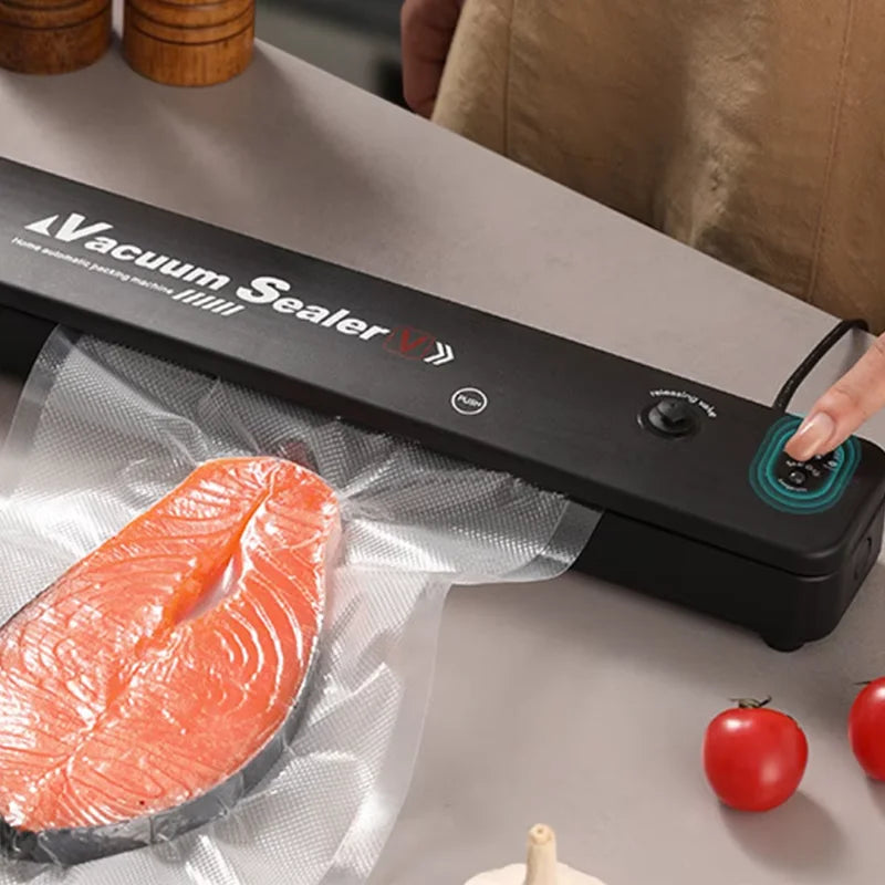 Keuken Thuis Vacuüm Sealer Voedselconservering Plastic Zakken Sealer Verpakkingsmachine Automatische Sealmachine Keukengadgets