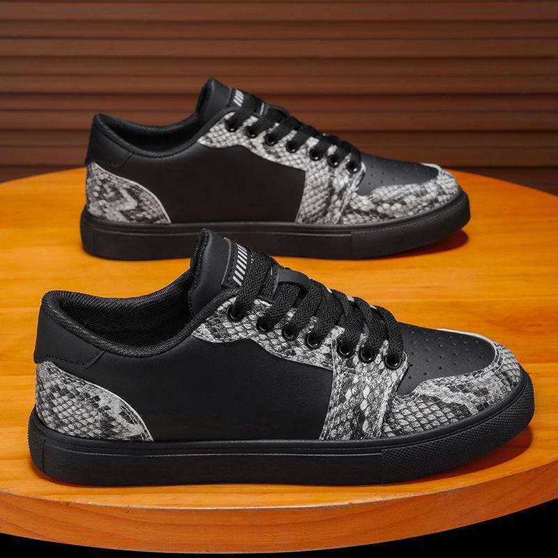 Heren Sneakers met Dikke Zool & Slangenprint