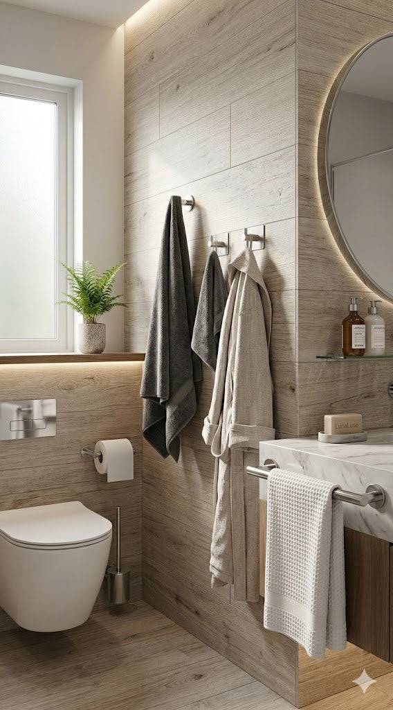 5-delige badkamer set matzwart – stijlvolle badkamer accessoires