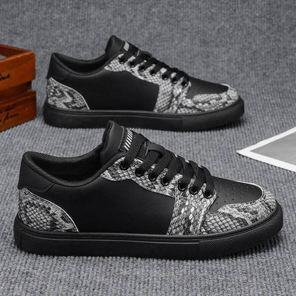 Heren Sneakers met Dikke Zool & Slangenprint