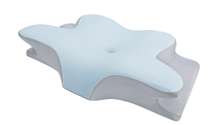 OrthoVorm Relax nekkussen lichtblauw – ergonomische vorm detail