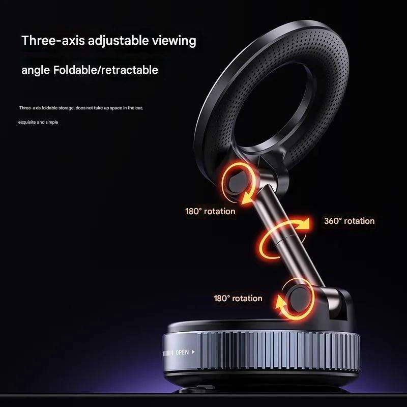Magnetische Autotelefoonhouder met Zuignap – 360° Draaibaar & Universeel