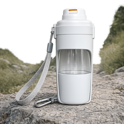 2-in-1 Draagbare Waterfles & Voerbak voor Honden - Reisset