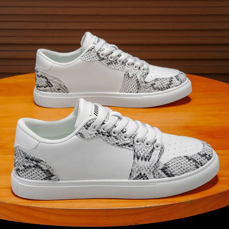 Heren Sneakers met Dikke Zool & Slangenprint