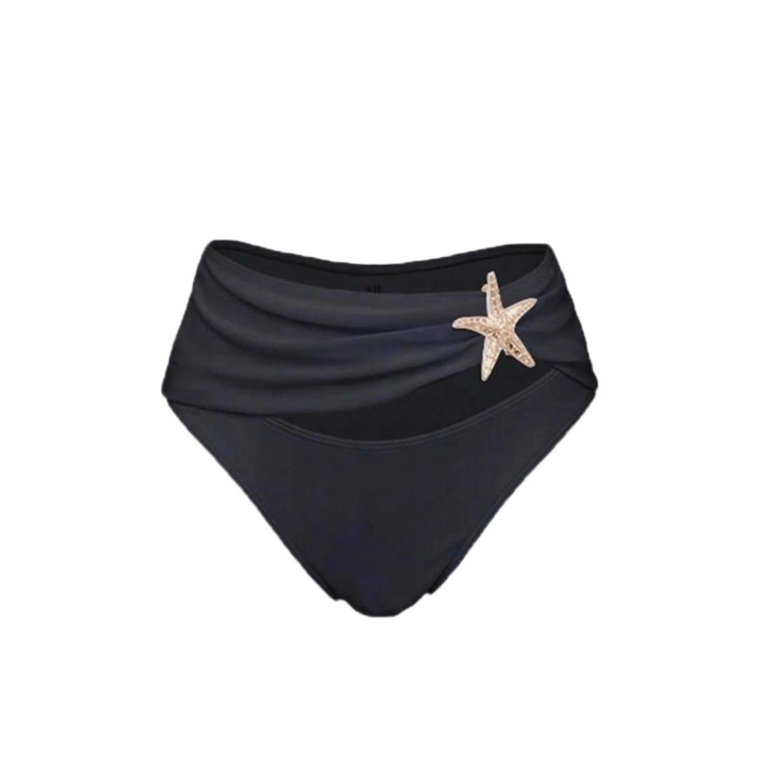 3-Delig Bikiniset Dames – Effen Zwart | Mouwloos Zwempak voor Zwemmen & Watersport