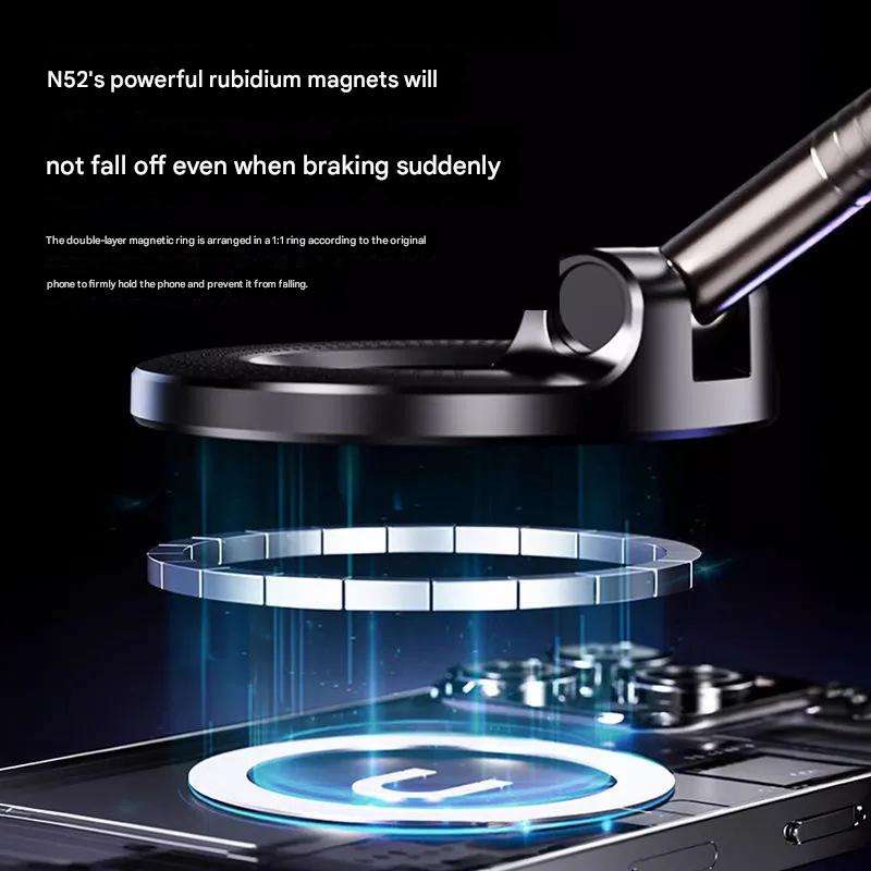 Magnetische Autotelefoonhouder met Zuignap – 360° Draaibaar & Universeel