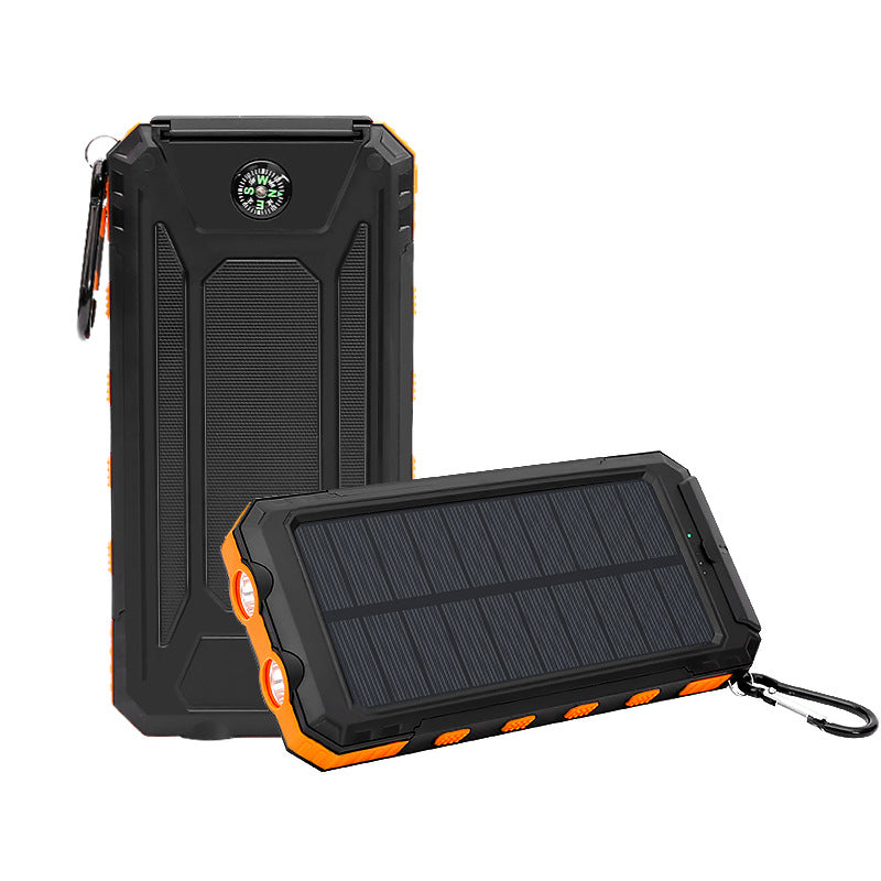 Solar Powerbank 10000mAh met Kompas | Zaklamp & SOS | Waterdicht