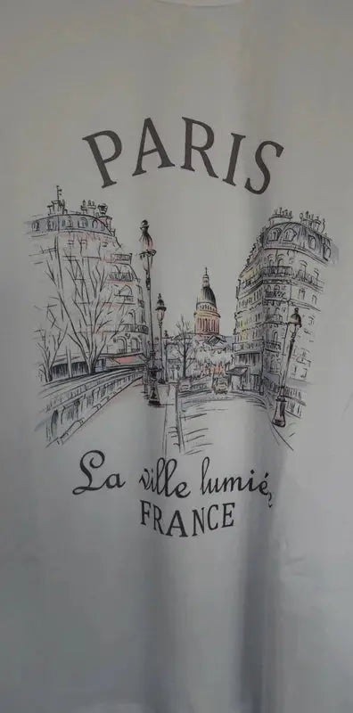 Paris dames T-shirt wit | maat M | zomer top casual