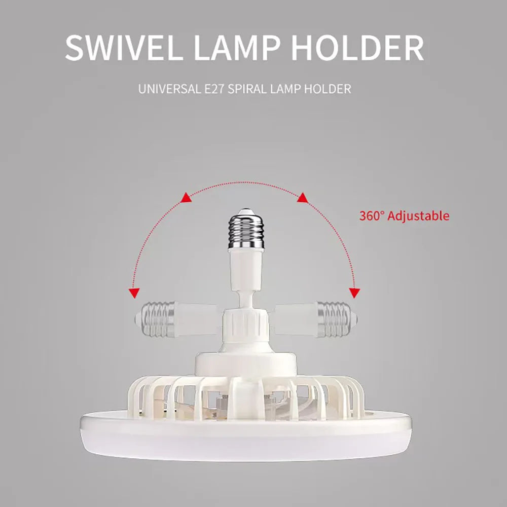 Roteerbare 3-in-1 Plafondventilator met Afstandsbediening en LED Verlichting – E27 Fitting