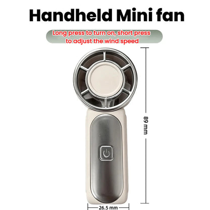 Draagbare Mini Ventilator – USB-C Oplaadbaar, 5 Snelheden, Zakformaat