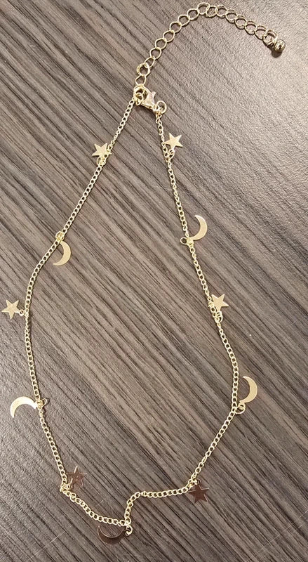 Astral Dream - Maan & Ster ketting goud
