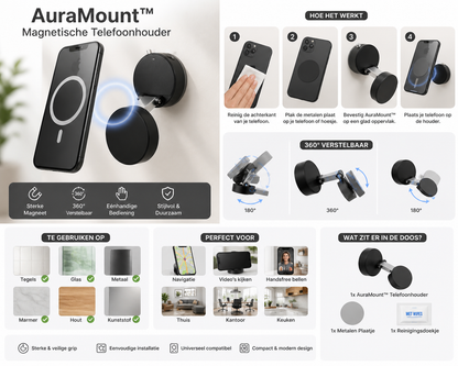 AuraMount™ Magnetische Telefoonhouder