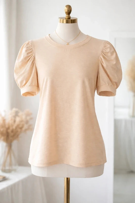 AuraPuff™ Elegant T-Shirt - Gigot Mouwen