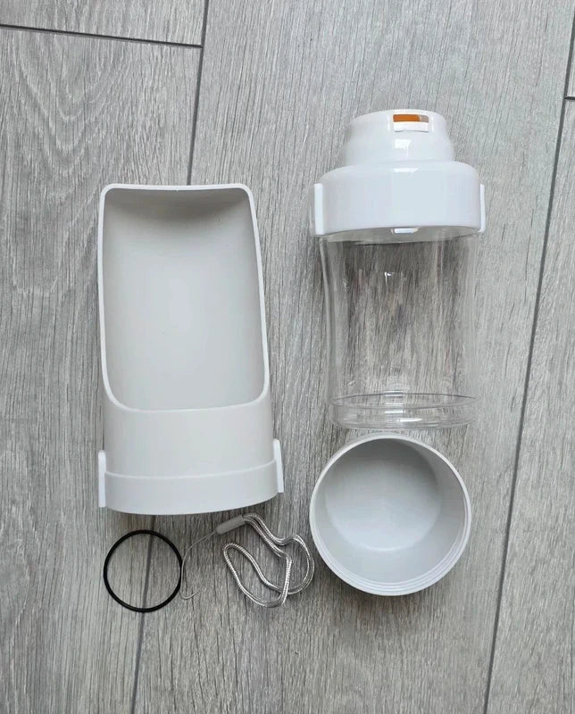 2-in-1 Draagbare Waterfles & Voerbak voor Honden - Reisset