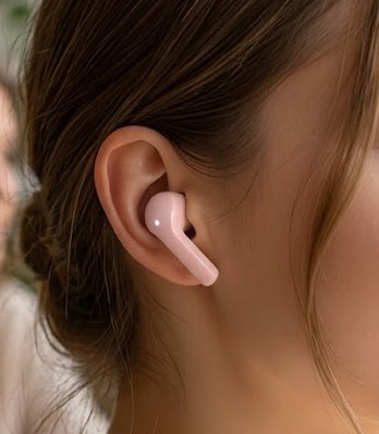 Transparante Oordopjes - Roze Bluetooth Earbuds - HiFi
