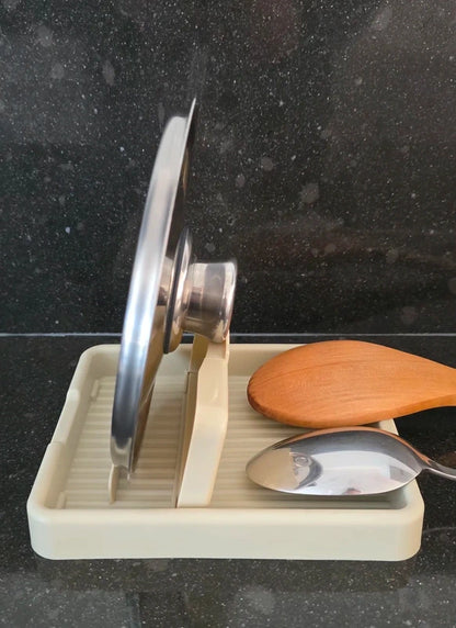 KeukenMaatje™ – 2 in 1 Lepel- & Dekselhouder