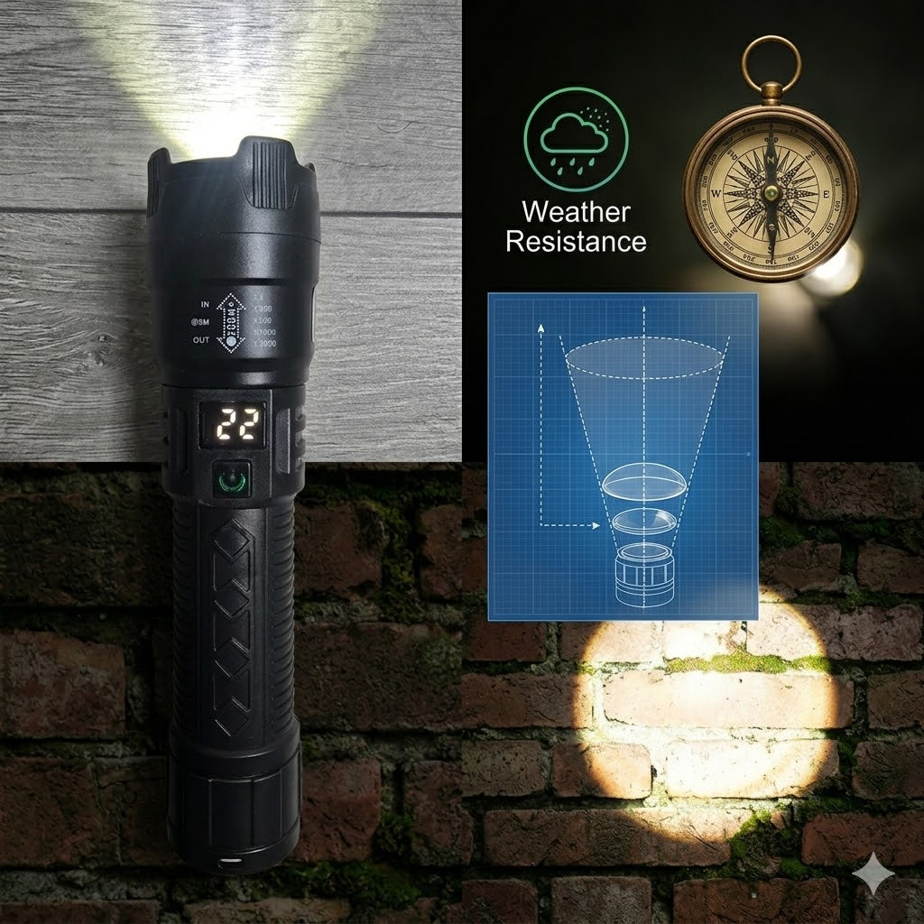 Tactische LED Zaklamp - USB Oplaadbaar - Zoomfunctie & Noodverlichting