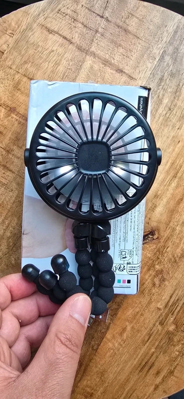 Draagbare USB Ventilator met Flexibele Pootjes - 3 Standen Koeler