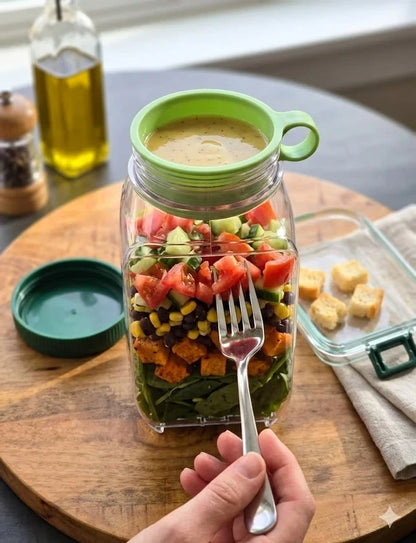 Salade Lunchbox - 100% Lekvrij - Inclusief Dressingbakje