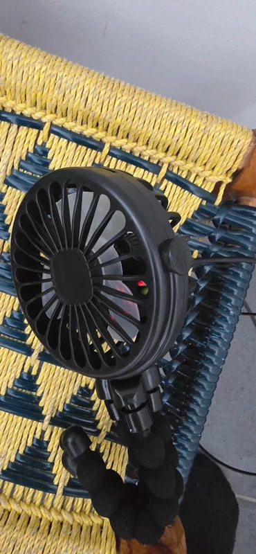 Draagbare USB Ventilator met Flexibele Pootjes - 3 Standen Koeler