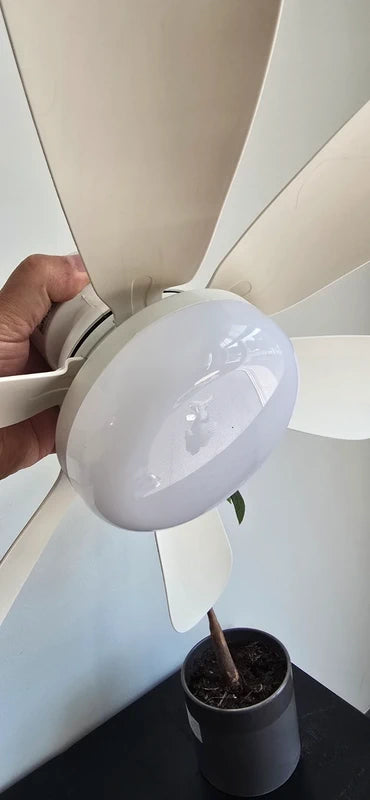 Plafondventilator E27 met LED 42 cm Wit | 3 Snelheden