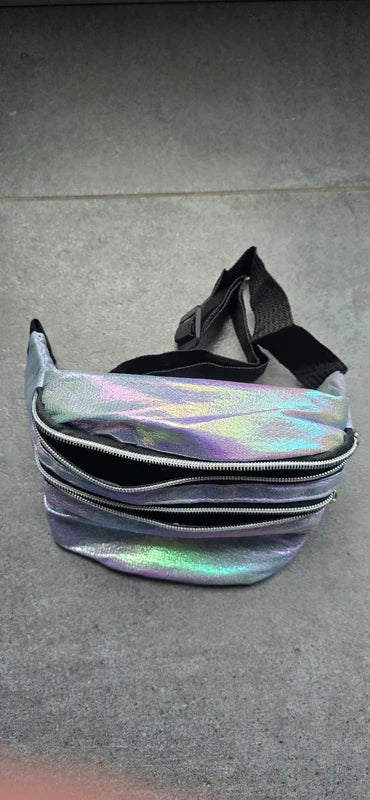 Holografisch Heuptasje Dames - Festival Tasje - Regenboog Effect
