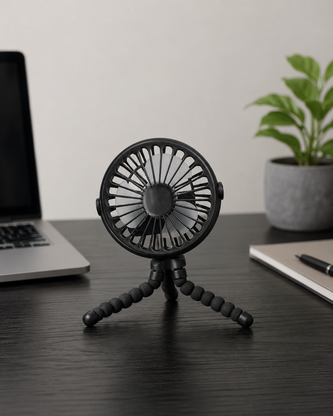 Draagbare USB Ventilator met Flexibele Pootjes - 3 Standen Koeler