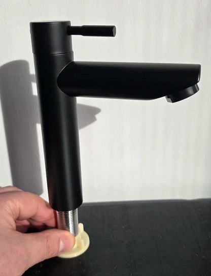 Titan Fonteinkraan Mat Zwart - Koudwaterkraan Toilet - Rechte Uitloop
