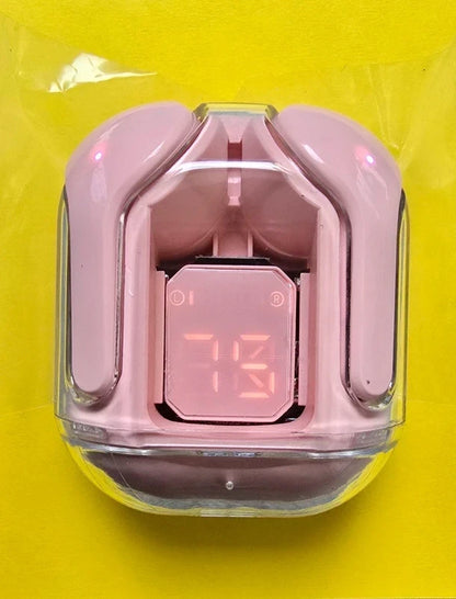 Transparante Oordopjes - Roze Bluetooth Earbuds - HiFi