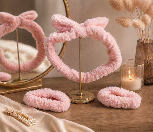 ZachteZorg Set - 3-Delige Skincare Hoofdband & Polsband Set